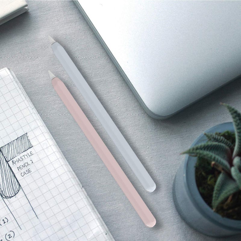 AhaStyle Silicone Case for Apple Pencil 2nd Generation & Apple Pencil Pro (2024) Sleeve Skin Ultra Thin Apple Pencil Protective Cover Compatible with Magnetic Charging and Double Tap (Blue, Pink) - Image 5